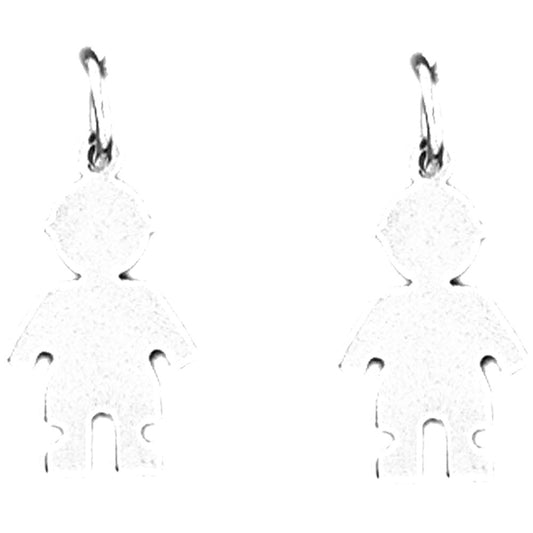 Sterling Silver 22mm Hand-cut Earrings