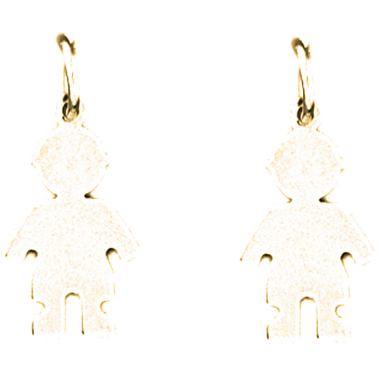 14K or 18K Gold 22mm Hand-cut Earrings