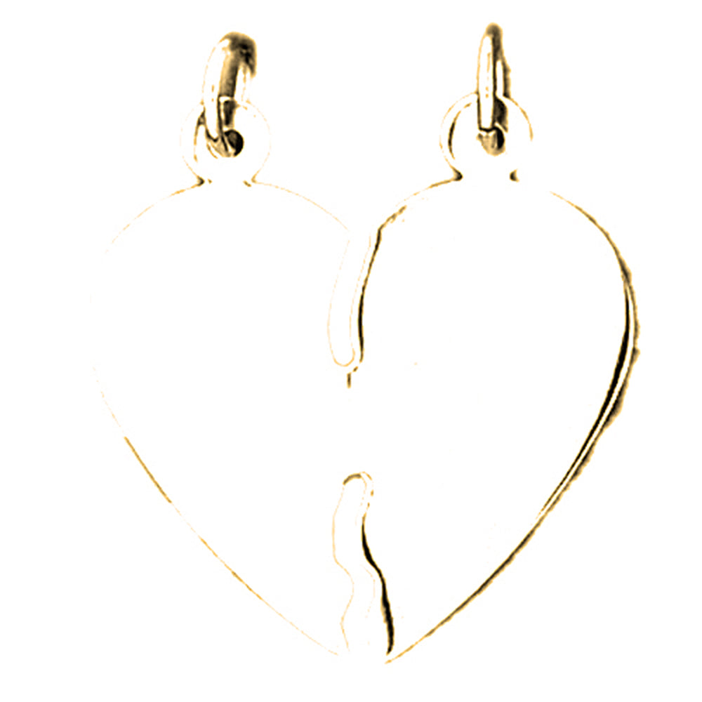 14K or 18K Gold Hand-cut Heart Pendant