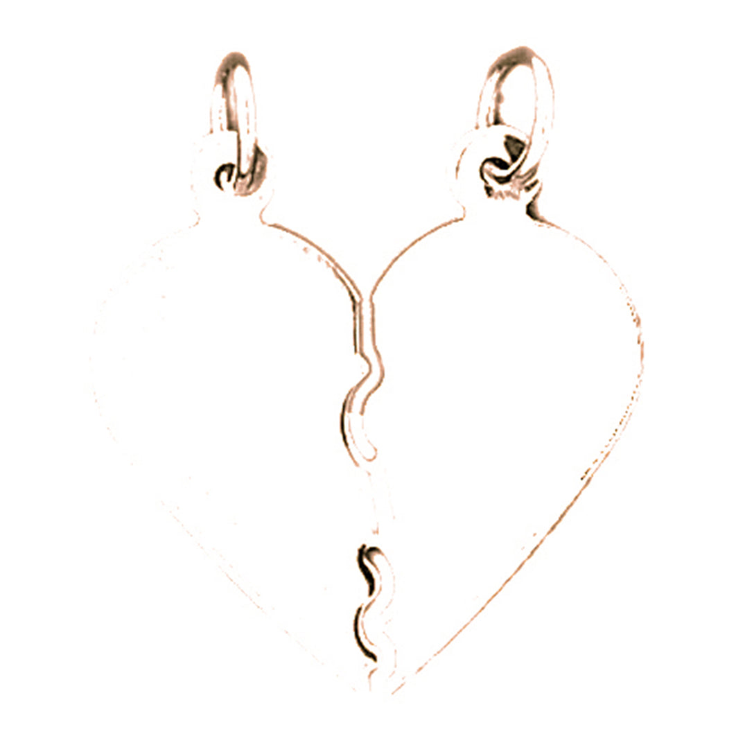 14K or 18K Gold Hand-cut Heart Pendant