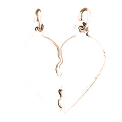 14K or 18K Gold Hand-cut Heart Pendant