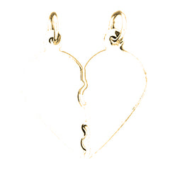 14K or 18K Gold Hand-cut Heart Pendant