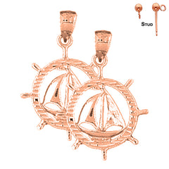 14K or 18K Gold Sailboat Earrings