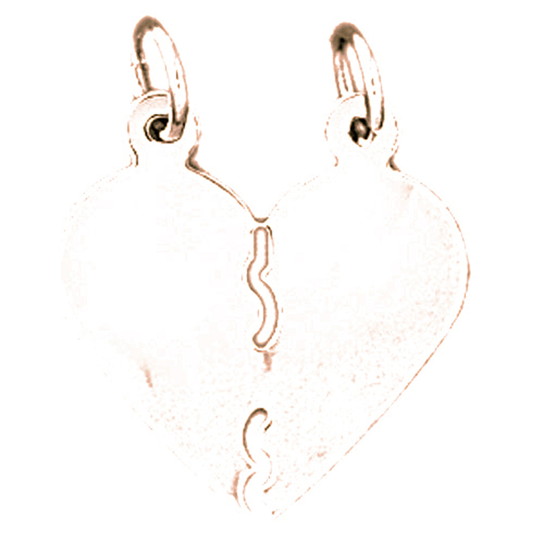 14K or 18K Gold Hand-cut Heart Pendant