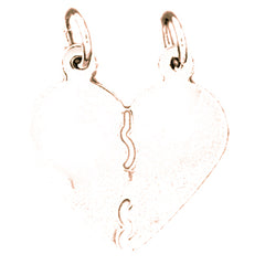 14K or 18K Gold Hand-cut Heart Pendant