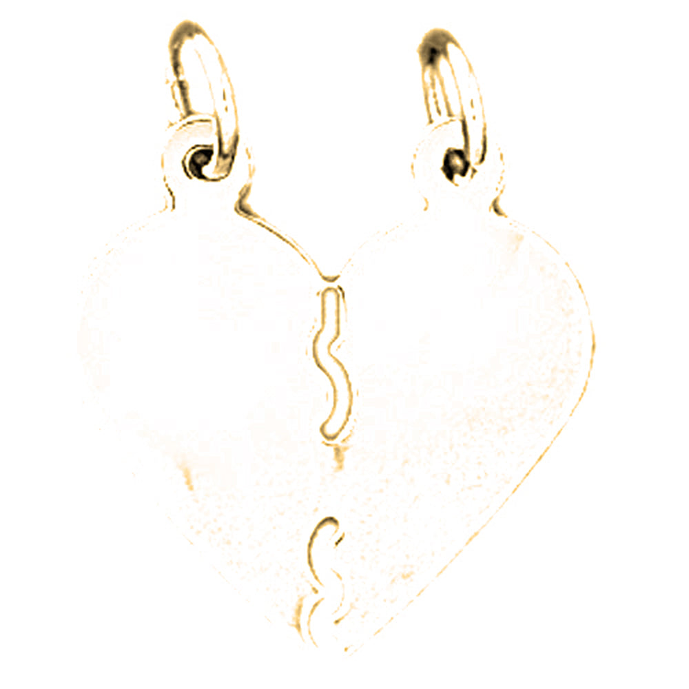 14K or 18K Gold Hand-cut Heart Pendant