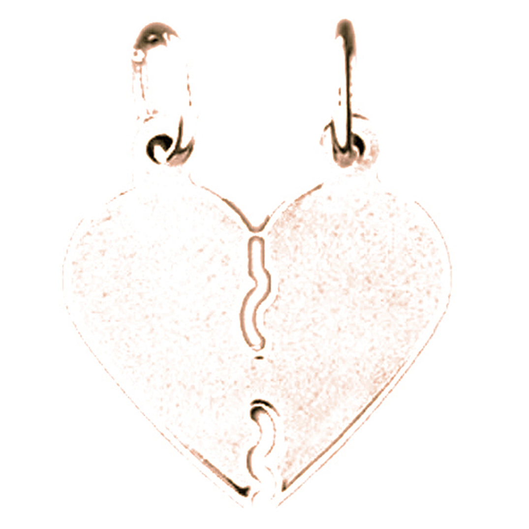 14K or 18K Gold Hand-cut Heart Pendant