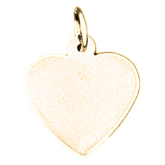14K or 18K Gold Hand-cut Heart Pendant