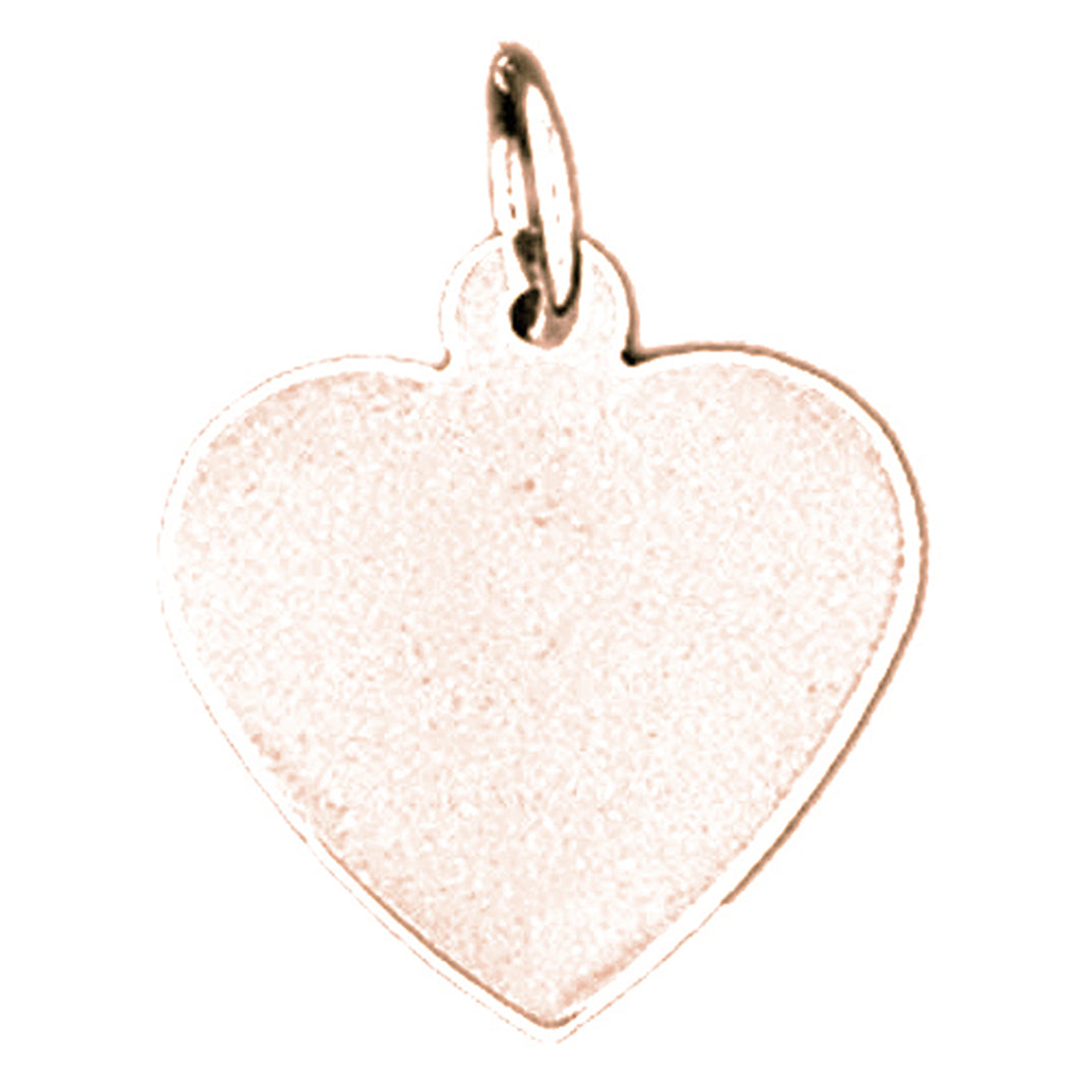 14K or 18K Gold Hand-cut Heart Pendant