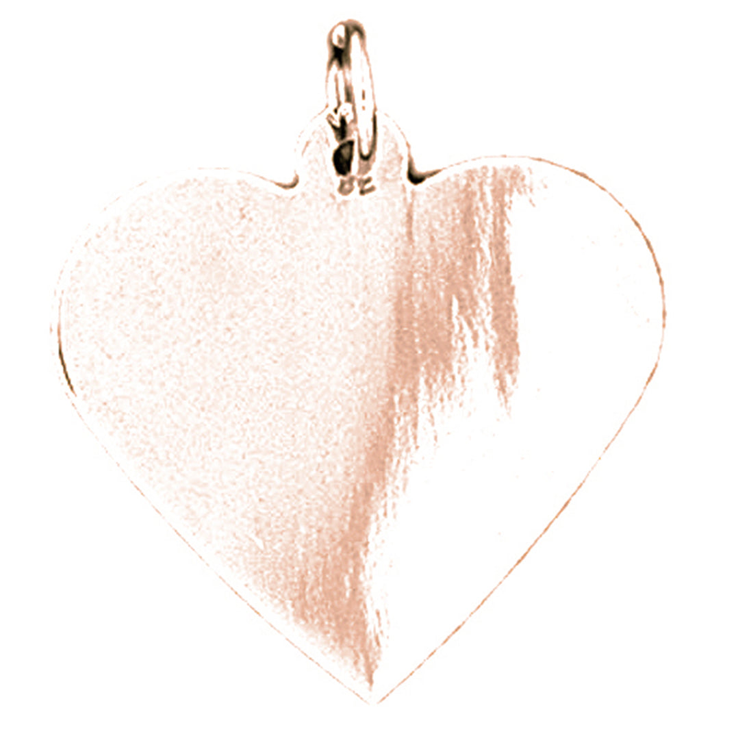 14K or 18K Gold Hand-cut Heart Pendant