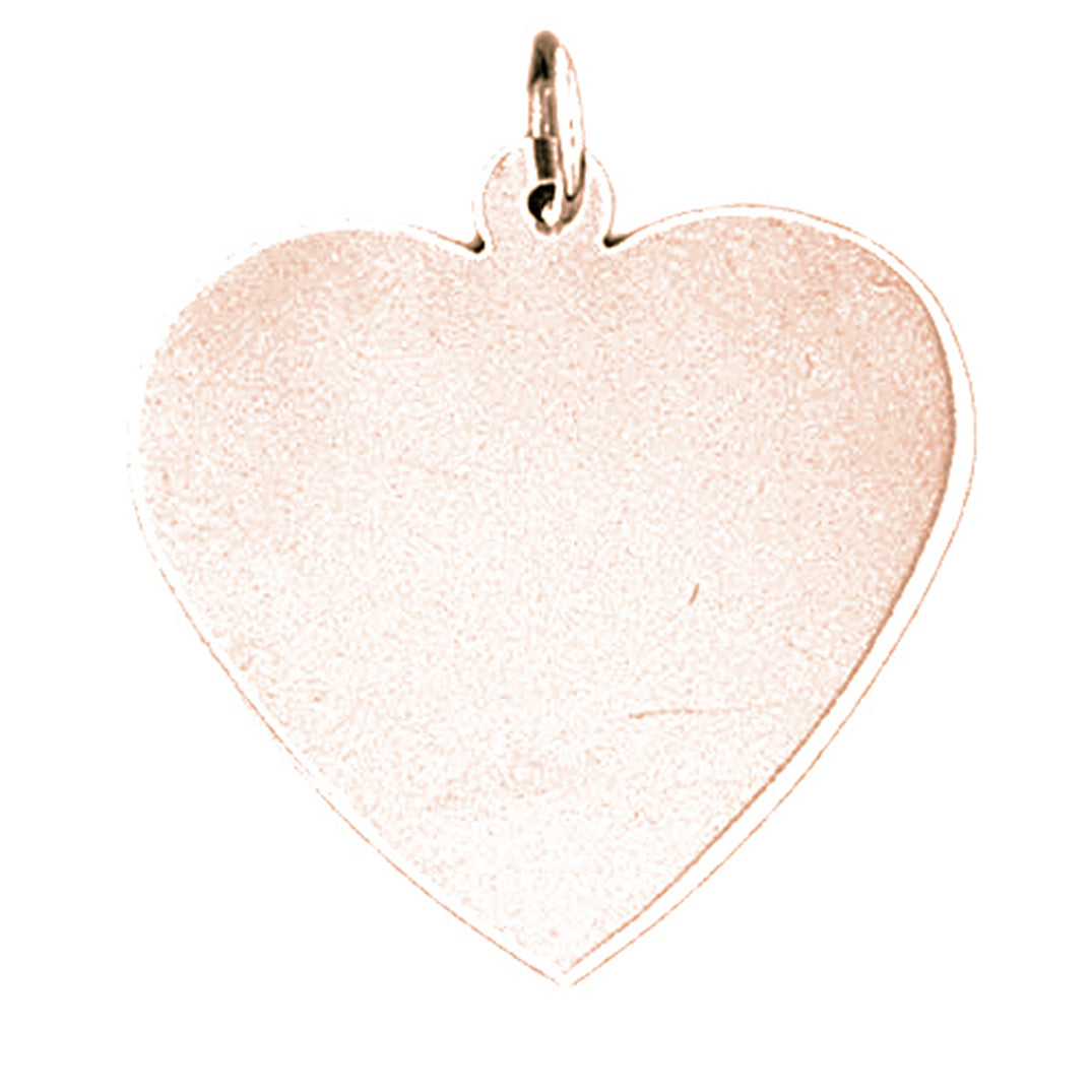 14K or 18K Gold Hand-cut Heart Pendant