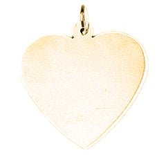 14K or 18K Gold Hand-cut Heart Pendant
