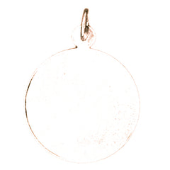 14K or 18K Gold Hand-cut Round Pendant