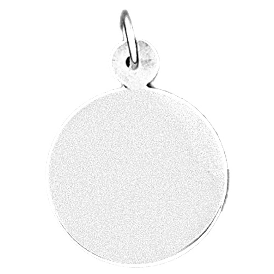 14K or 18K Gold Hand-cut Round Pendant