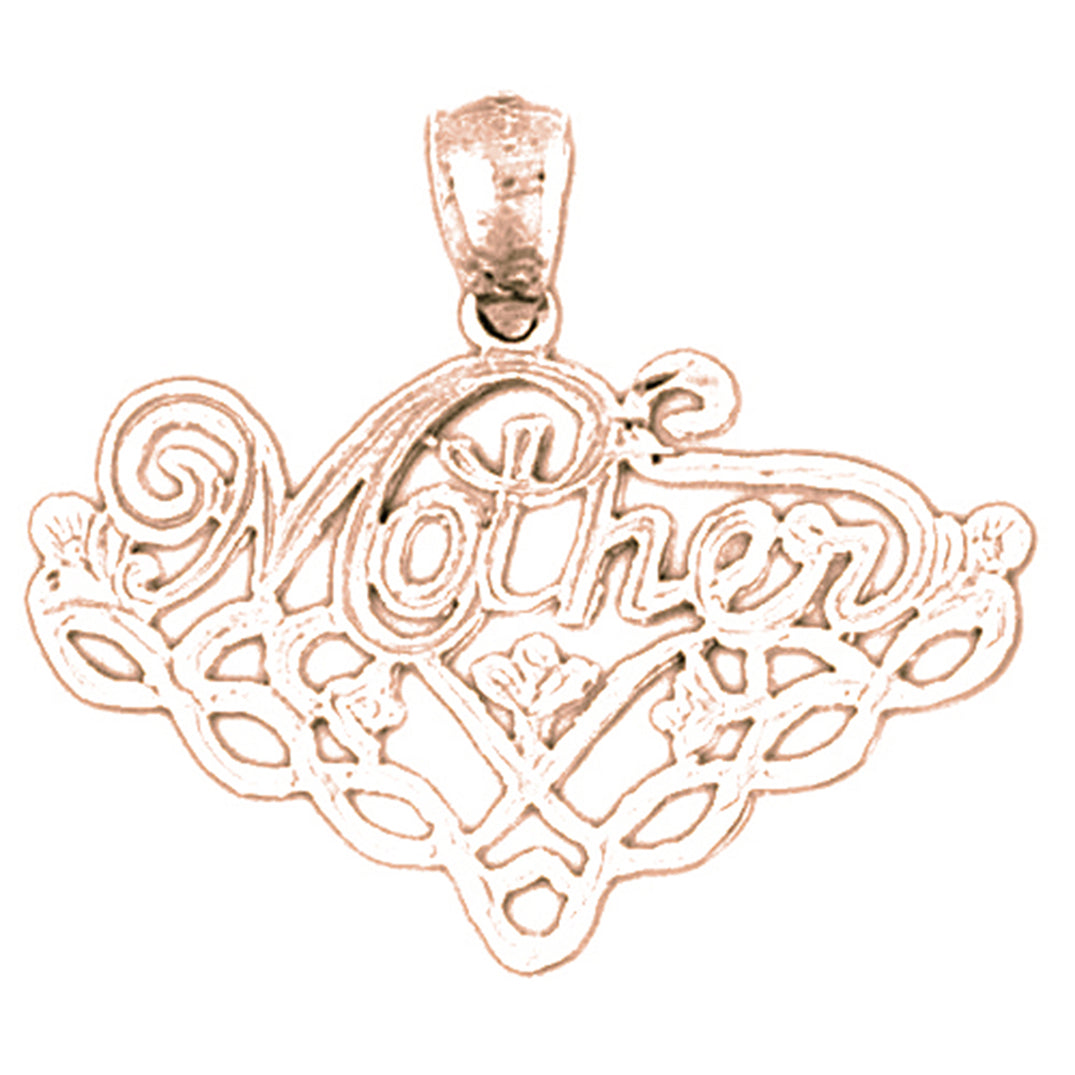 14K or 18K Gold Mother Pendant
