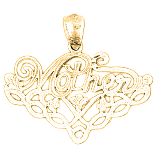 14K or 18K Gold Mother Pendant