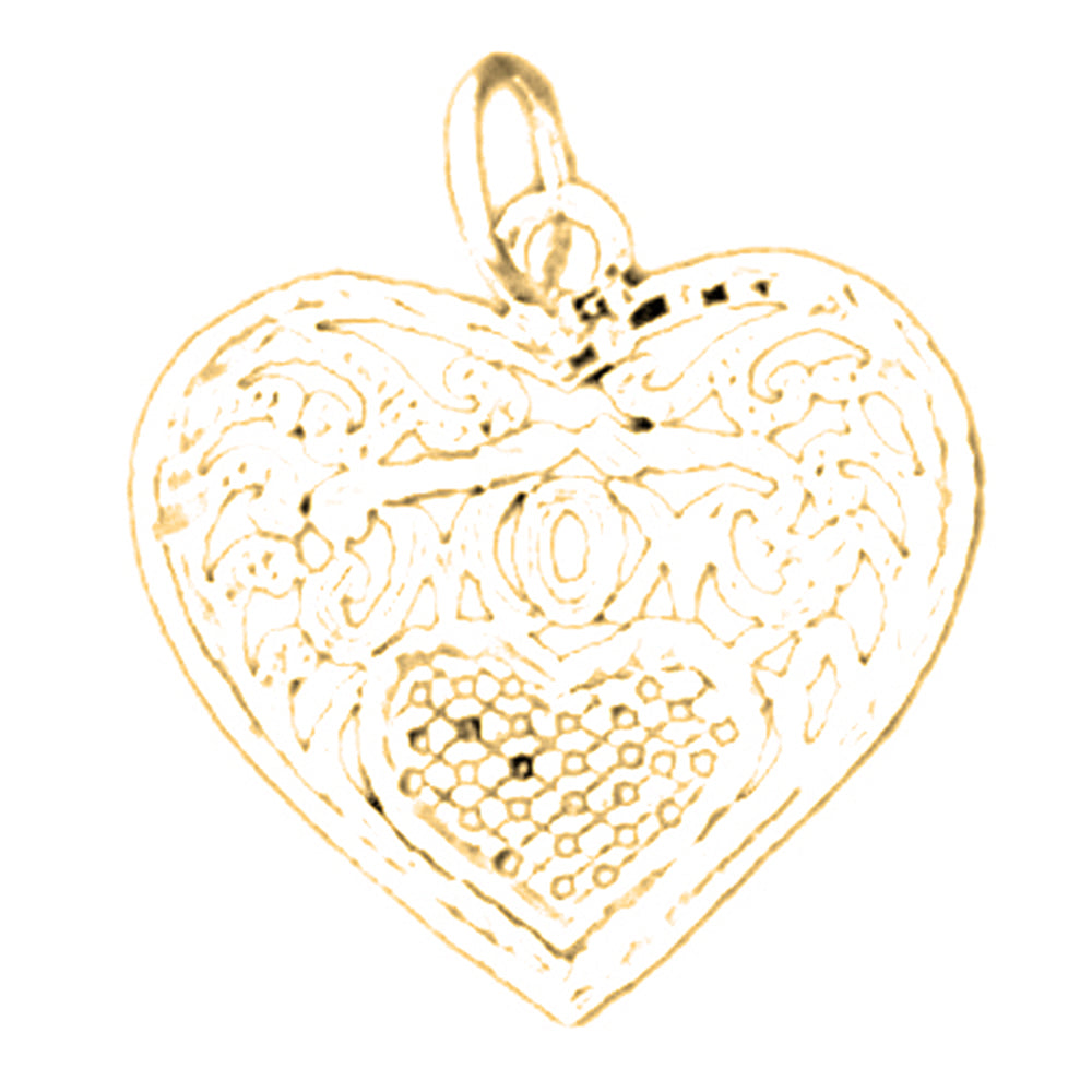 14K or 18K Gold Mom Pendant