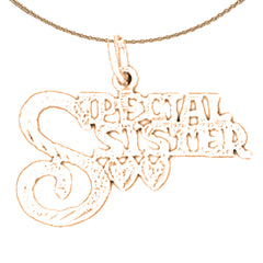 14K oder 18K Gold Besonderer Schwesternanhänger