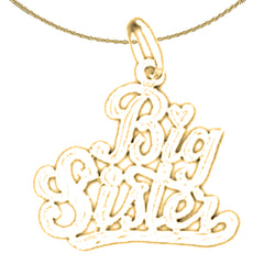 14K or 18K Gold Big Sister Pendant