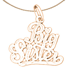 14K or 18K Gold Big Sister Pendant