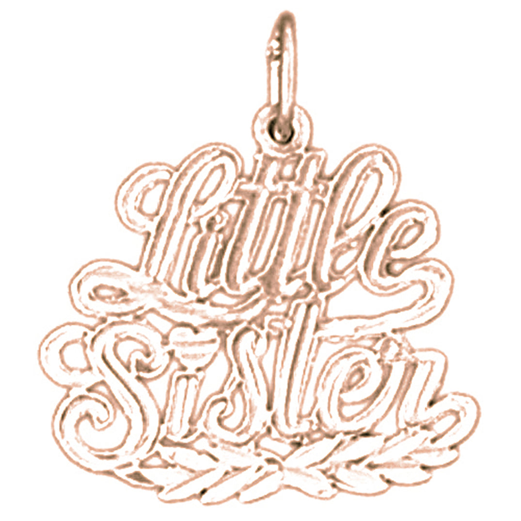 14K or 18K Gold Little Sister Pendant