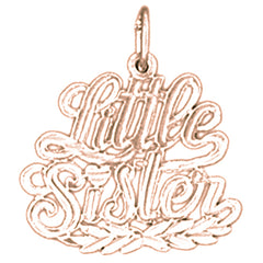 14K or 18K Gold Little Sister Pendant
