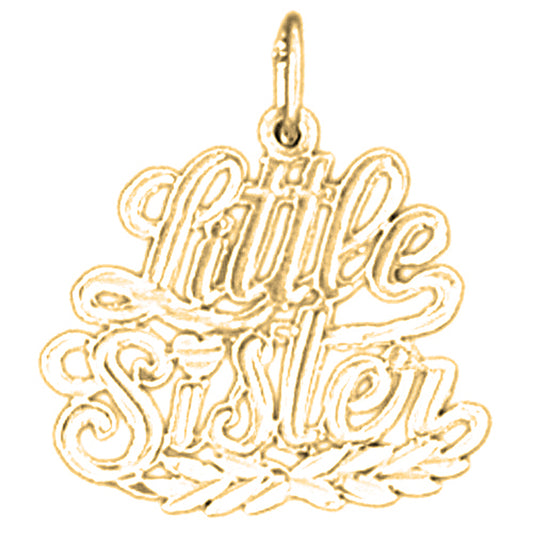 14K or 18K Gold Little Sister Pendant
