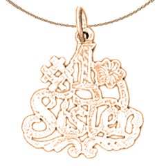 14K or 18K Gold #1 Sister Pendant