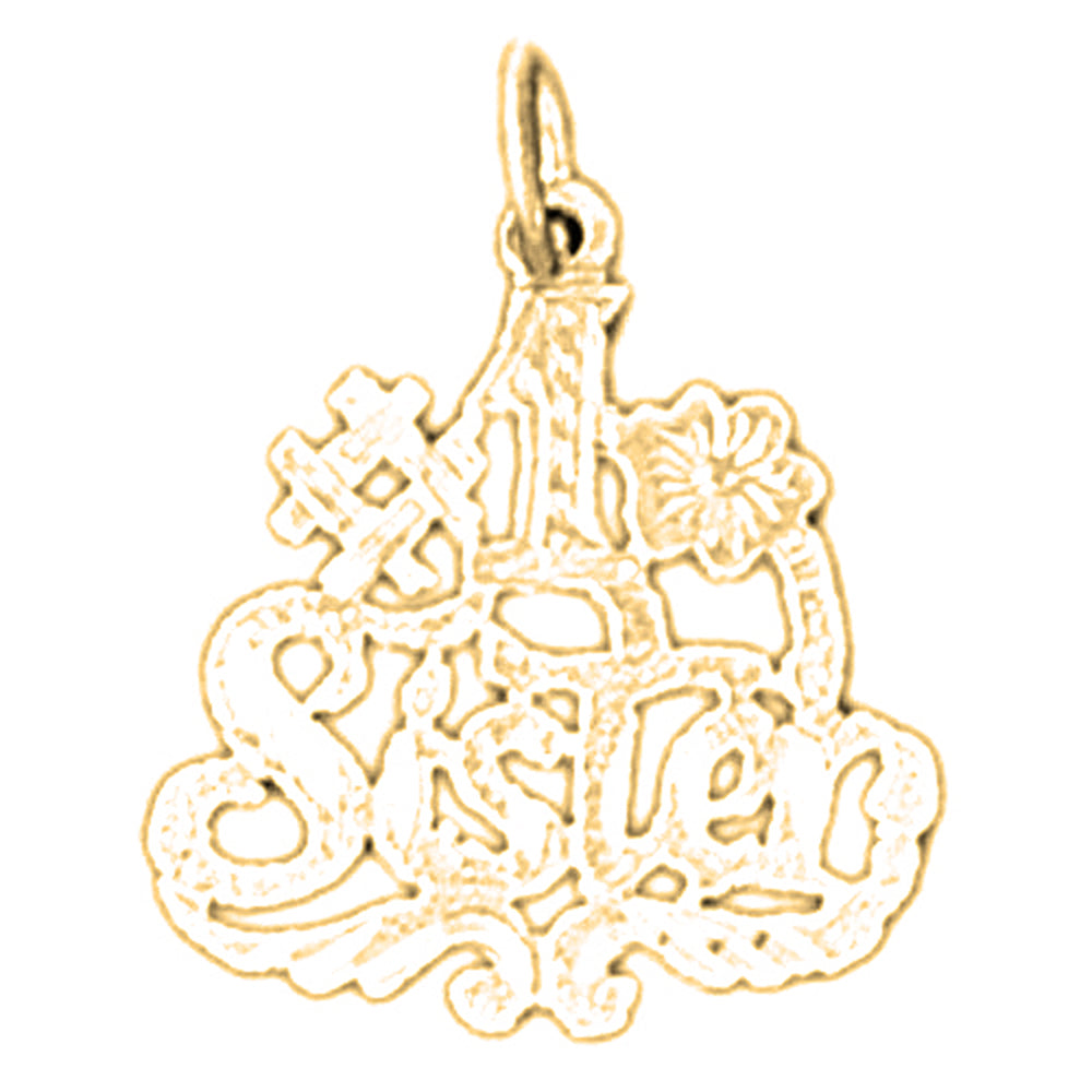 14K or 18K Gold #1 Sister Pendant
