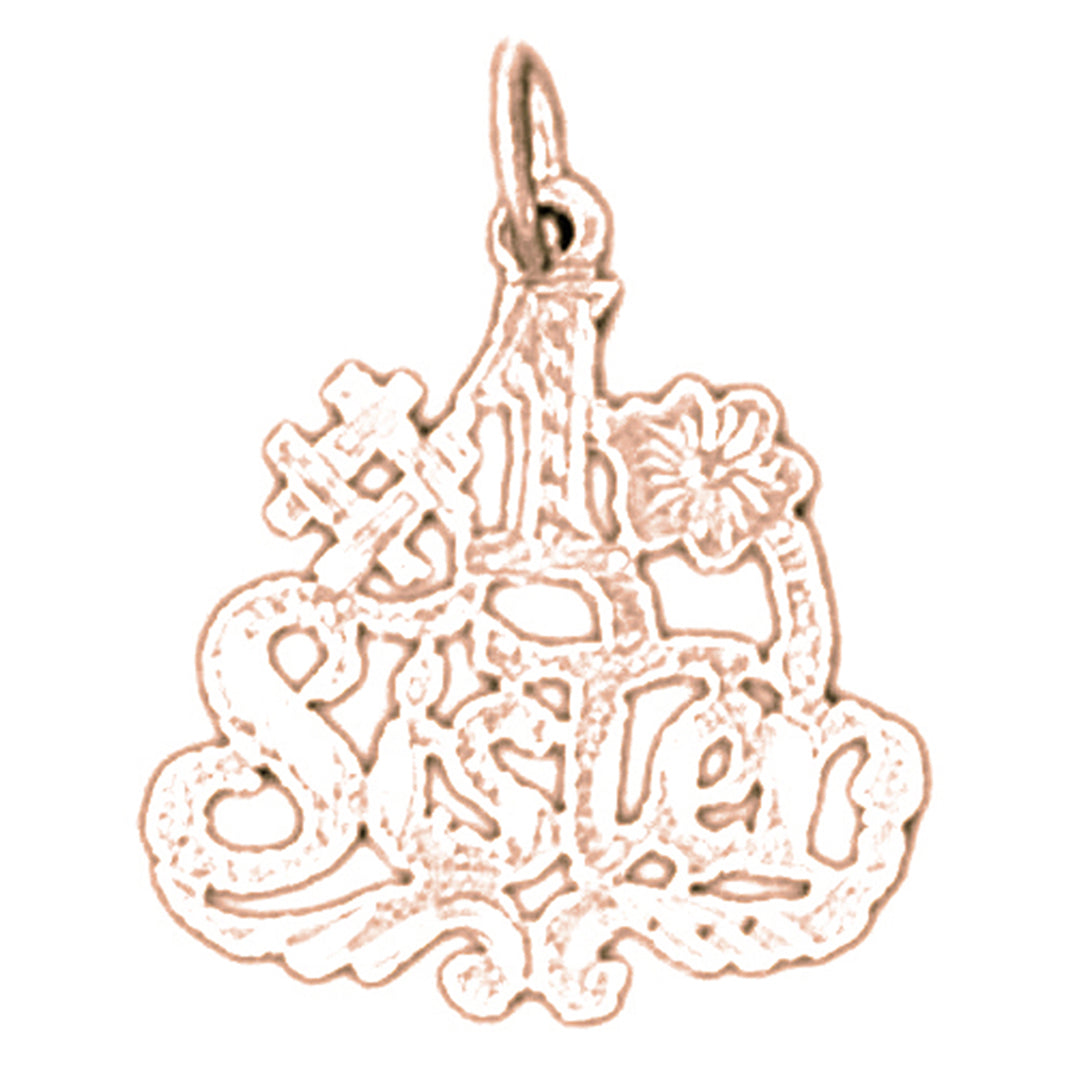 14K or 18K Gold #1 Sister Pendant