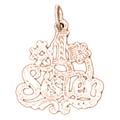 14K or 18K Gold #1 Sister Pendant