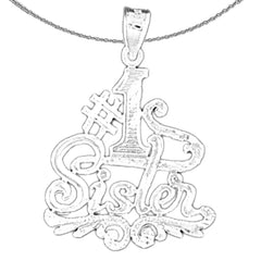 14K or 18K Gold #1 Sister Pendant