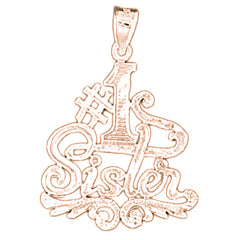 14K or 18K Gold #1 Sister Pendant