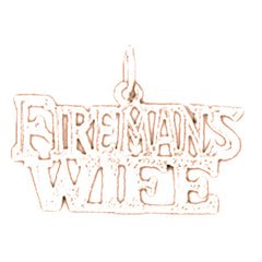 14K or 18K Gold Fireman's Wife Pendant