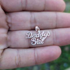 Colgante de niña de papá de oro de 14 quilates o 18 quilates