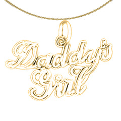 Colgante de niña de papá de oro de 14 quilates o 18 quilates