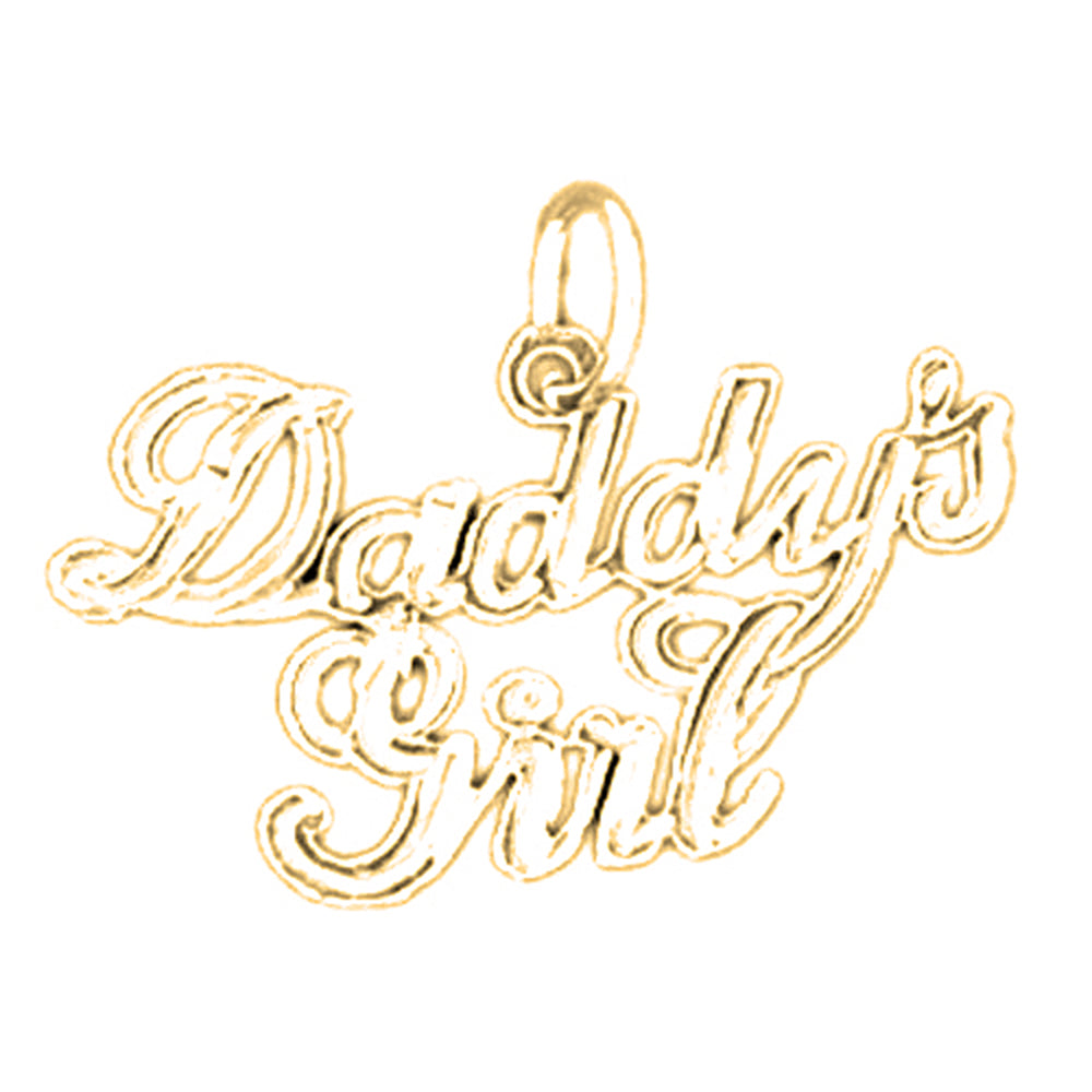 14K or 18K Gold Daddy's Girl Pendant