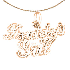 Colgante de niña de papá de oro de 14 quilates o 18 quilates