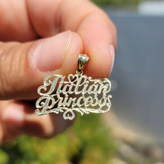 14K or 18K Gold Italian Princess Pendant