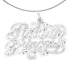 14K or 18K Gold Italian Princess Pendant