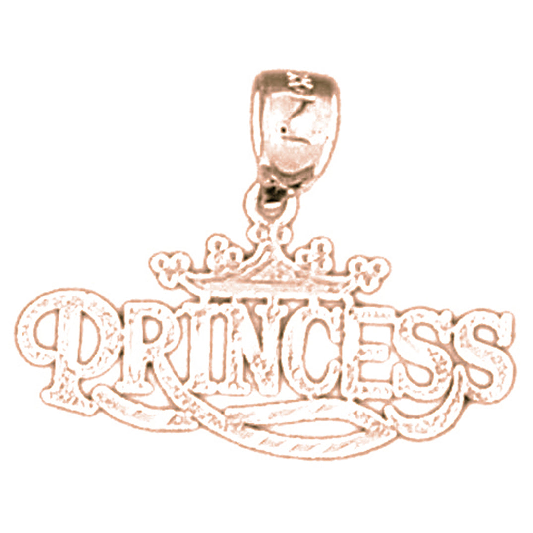 14K or 18K Gold Princess Pendant
