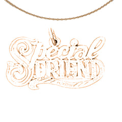 14K oder 18K Gold Besonderer Freund Anhänger