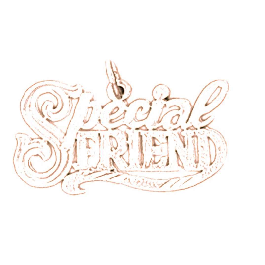 14K or 18K Gold Special Friend Pendant