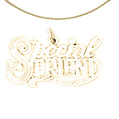 14K oder 18K Gold Besonderer Freund Anhänger