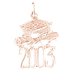 14K or 18K Gold Grad 2003 Pendant