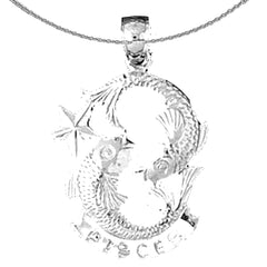 Zodíaco de Oro de 14K o 18K - Colgante Piscis