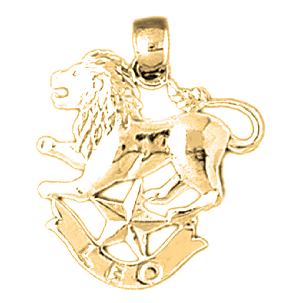 14K or 18K Gold Zodiac - Leo Pendant