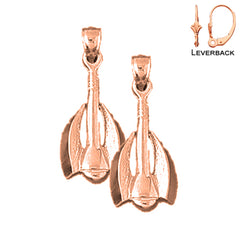 14K or 18K Gold Anchor Earrings