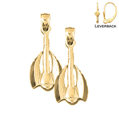 14K or 18K Gold Anchor Earrings