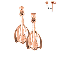 14K or 18K Gold Anchor Earrings